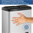 Pemberly Row 16-gallon Stainless Steel Dual Step Trash Can in Silver