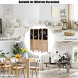 Pemberly Row 4-Panel Wood Folding Divider Screen with Chalkboard in Natural