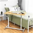 Pemberly Row Wood Adjustable Height Rolling Computer Desk in Natural