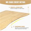 Pemberly Row Wood Adjustable Height Rolling Computer Desk in Natural