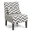 Pemberly Row Sponge Accent Armless Leisure Chair with Lumbar Pillow in Gray