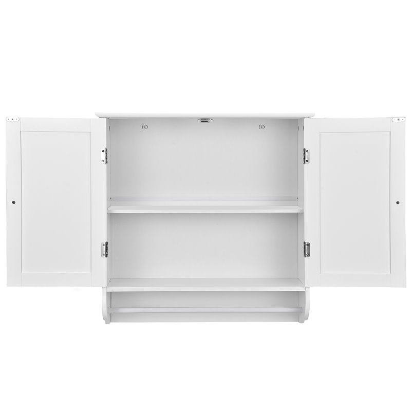 Pemberly Row Wall Mounted Bathroom Medicine Cabinet/Storage Cupboard in White