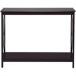 Pemberly Row 2-Tier X-Design Bookshelf Sofa Side Accent Console Table - Espresso
