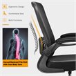 Pemberly Row Sponge Adjustable Height Drafting Chair w/ Lumbar Support in Black