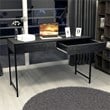 Pemberly Row 2-drawer Contemporary Engineered Wood Computer Desk in Black
