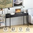 Pemberly Row 2-drawer Contemporary Engineered Wood Computer Desk in Black