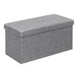 Pemberly Row 30'' Folding Storage Ottoman w/ Lift Top/Bedroom Bench - Light Gray
