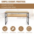 Pemberly Row 55'' Engineered Wood Computer Desk with Storage Shelf in Natural