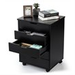 Pemberly Row 5-drawer Wheels Chest Storage Dresser Floor Cabinet Organizer-Black
