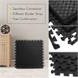 Pemberly Row 12-Pc Puzzle Exercise Floor Mats with Interlocking Tiles in Black