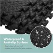 Pemberly Row 12-Pc Puzzle Exercise Floor Mats with Interlocking Tiles in Black