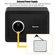 Pemberly Row Fingerprint Safety Box/Security Box with Inner LED Light in Black