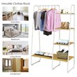 Pemberly Row 5 Shelves Metal Garment Rack Free Standing Closet Organizer - White
