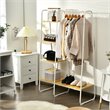 Pemberly Row 5 Shelves Metal Garment Rack Free Standing Closet Organizer - White