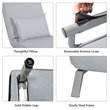 Pemberly Row Sponge Folding 5-position Convertible Sleeper Bed w/ Pillow in Gray