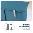 Pemberly Row Drawers & Doors Buffet Sideboard Table Kitchen Storage Cabinet-Blue