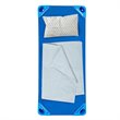 Pemberly Row Stackable Naptime Cot Daycare Rest Mat in Blue (Set of 6)