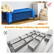 Pemberly Row Stackable Naptime Cot Daycare Rest Mat in Blue (Set of 6)