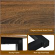 Pemberly Row 3-Pc MDF Board & Iron Dining Table Set with 2 Benches in Natural