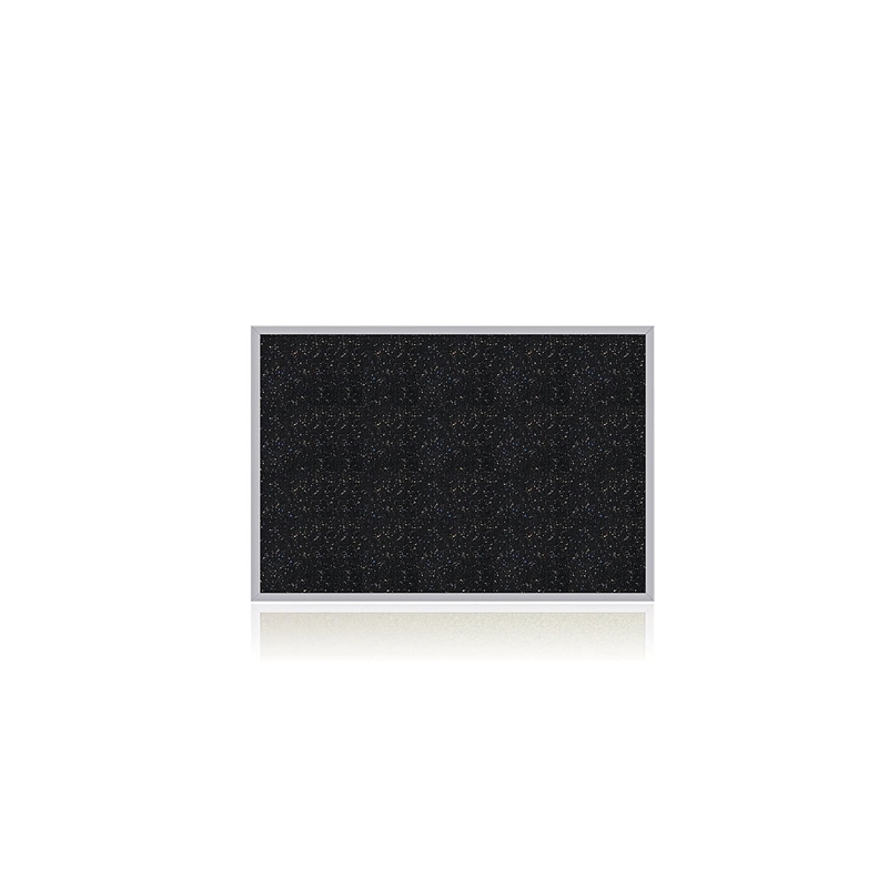 Pemberly Row 3' x 4' Rubber Bulletin Board with Aluminum Frame in Multi-Color