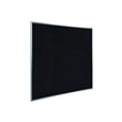 Pemberly Row 4' x 4' Rubber Bulletin Board with Aluminum Frame in Black