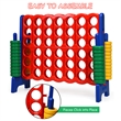 Pemberly Row 4-to-Score 4 in A Row Giant Game Set Kids Adults Fun Red Plastic