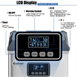 Pemberly Row Steel Ice Maker Machine 48Lbs/24H Self-Clean w/ LCD Display Silver