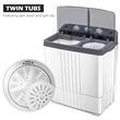 Pemberly Row Portable Twin Tub Total Washing Machine Washer Spain Spinner White