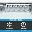 Pemberly Row Portable Ice Maker Machine Self-cleaning w/ Scoop Silver Plastic