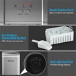 Pemberly Row Portable Ice Maker Machine Self-cleaning w/ Scoop Silver Plastic