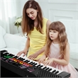 Pemberly Row Music Electronic Keyboard Kid Electric Piano W/Mic & Adapter Black
