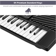 Pemberly Row Music Electronic Keyboard Kid Electric Piano W/Mic & Adapter Black