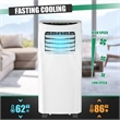 Pemberly Row 8000 BTU Air Conditioner & Dehumidifier Remote w/ Window Kit White