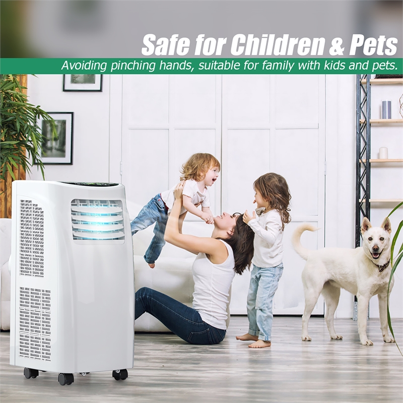 Pemberly Row 8000 BTU Air Conditioner & Dehumidifier Remote w/ Window Kit White