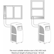 Pemberly Row 8000 BTU Air Conditioner & Dehumidifier Remote w/ Window Kit White