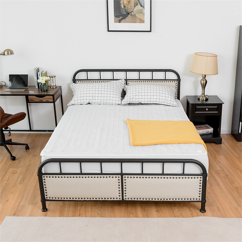 Pemberly Row Electric Heated Mattress Pad Safe Queen 8 Temperature 10h Time