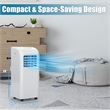 Pemberly Row 8000 BTU Air Conditioner & Dehumidifier Remote W/ Window Kit White