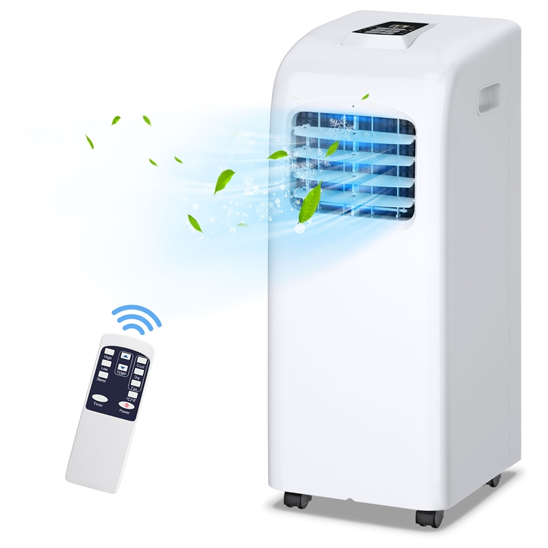Pemberly Row 8000 BTU Air Conditioner & Dehumidifier Remote W/ Window Kit White