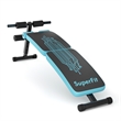Pemberly Row Folding Weight Bench Sit-up Board Curved Bench Blue Leather