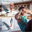Pemberly Row Folding Weight Bench Sit-up Board Curved Bench Blue Leather