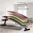 Pemberly Row Folding Weight Bench Sit-up Board Curved Bench Red Leather