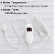 Pemberly Row Electric Heated Mattress Pad Safe Full 8 Temperature 10h Timer