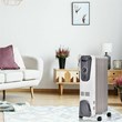 Pemberly Row 1500W Electric Oil Filled Radiator Space Heater Thermostat Room