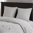 Pemberly Row 9-Piece Cotton Clip Jacquard Comforter Set - Gray