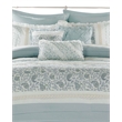 Pemberly Row 9-Piece Cotton Printed Comforter Set w/ Pintuck in Blue