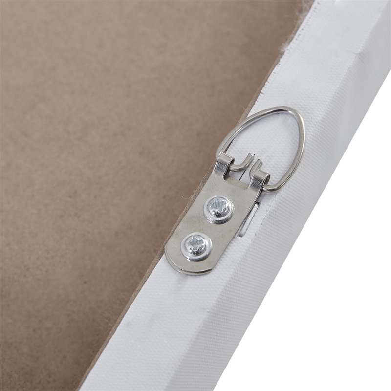 Pemberly Row Wood Glimmer Hand Embellished Canvas Set in Silver (Set of 2)