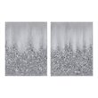 Pemberly Row Wood Glimmer Hand Embellished Canvas Set in Silver (Set of 2)