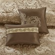Pemberly Row Contemporary 24-Piece Polyester Comforter Set in Brown