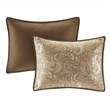 Pemberly Row Contemporary 24-Piece Polyester Comforter Set in Brown
