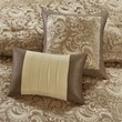 Pemberly Row Contemporary 24-Piece Polyester Comforter Set in Brown